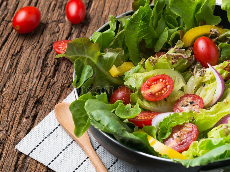 Fresh Vegetable or Organic Vegetable Salad Stock Photo Image of