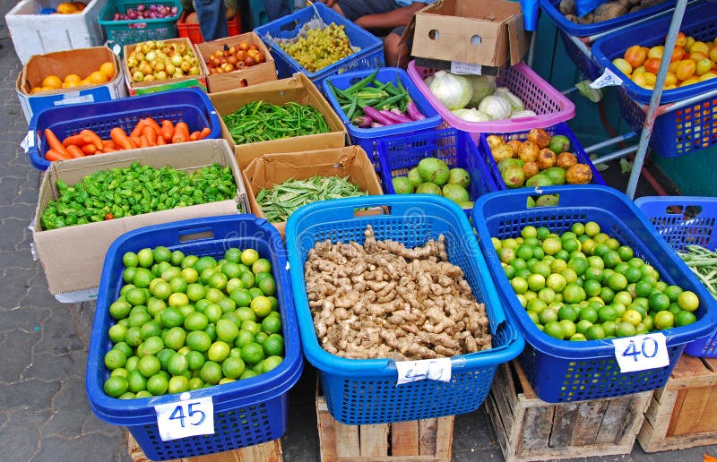 Fresh Vegetable Produce in Local Market Stock Image Image of healthy