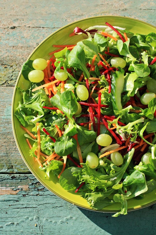 Fresh vegetable salad close up