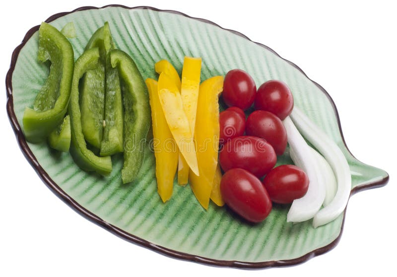 Fresh Vegetable Slices on a Plate