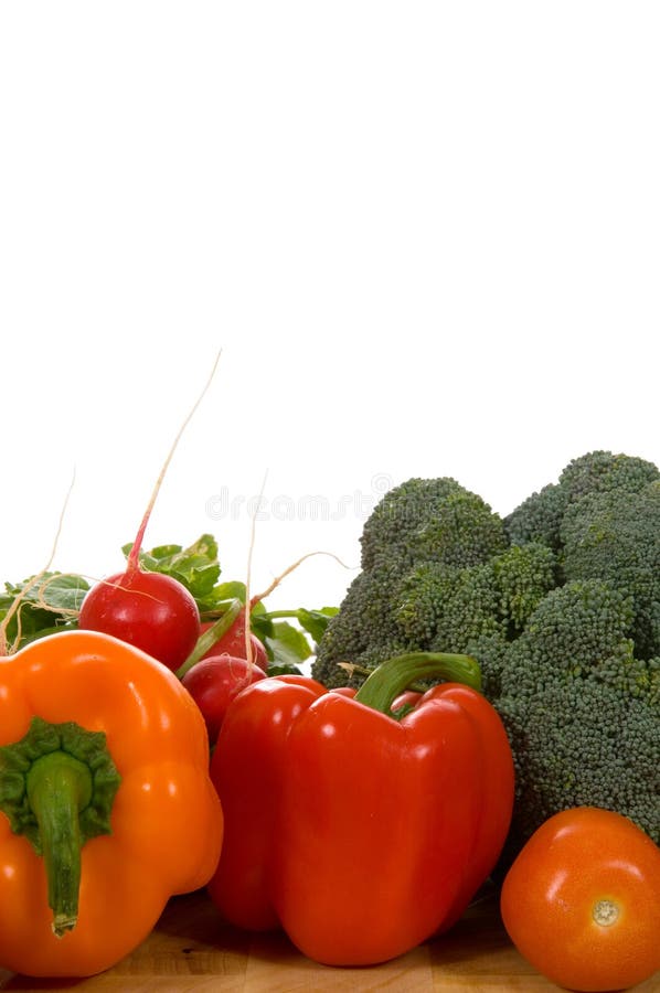 Fresh vegetables on cutting board