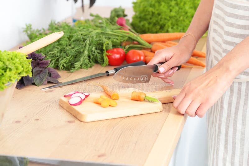 Fresh Vegetables On The Cutting Board, Salad In A Glass Dish. Concept