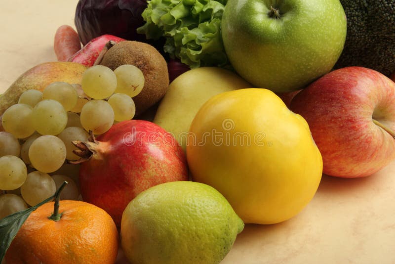 Fresh Vegetables and Fruits Stock Photo Image of fruit, green 37400788