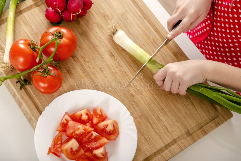 Fresh Vegetables in the Kitchen. Stock Image Image of cook, wooden