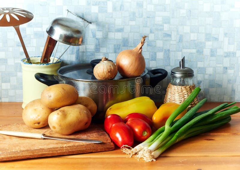 Fresh Vegetables in the Kitchen Stock Image Image of breakfast