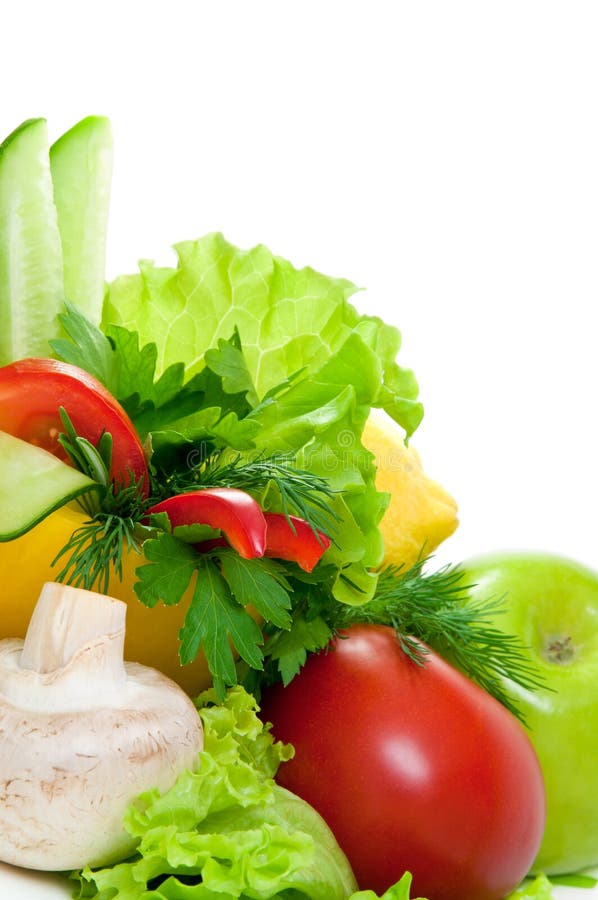 Fresh Vegetables with Leaves of Parsley,salad Stock Photo Image of