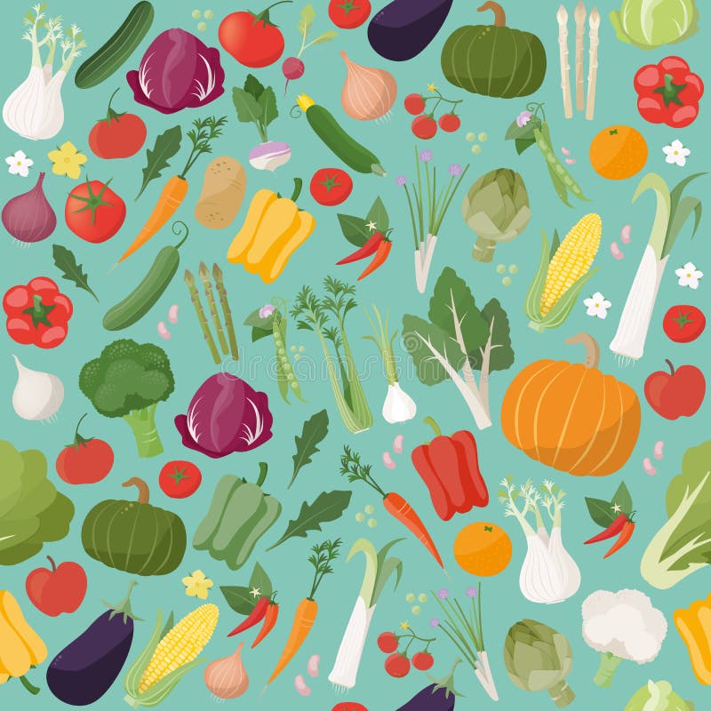 Vegetables pattern stock vector. Illustration of grocery - 35125062