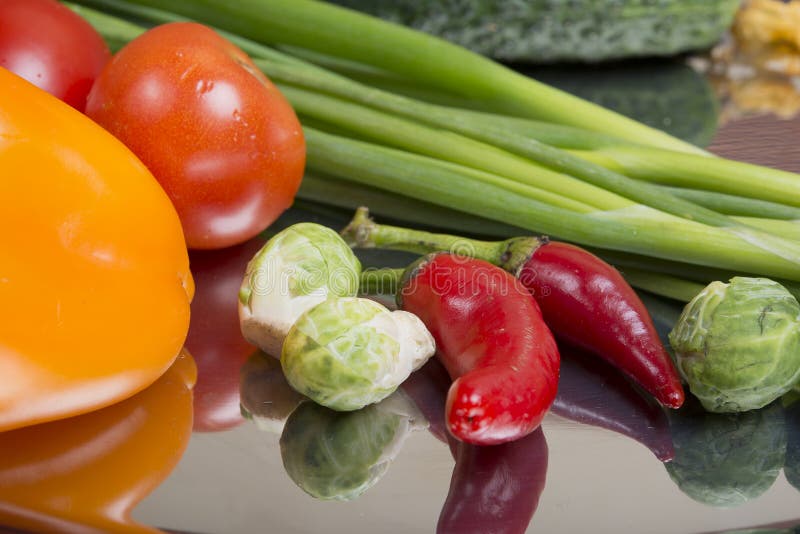 Fresh Ripe Vegetables On A Platter Stock Image - Image of nutrition