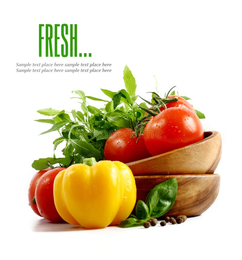 Fresh Vegetables on White Background Stock Photo Image of chives