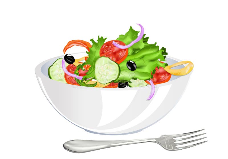 Fresh vegetarian vegetable salad