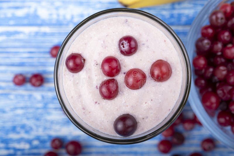 Fresh Vitamin Breakfast. Curd Yogurt with Cranberries on the Table Stock Photo Image of cheese