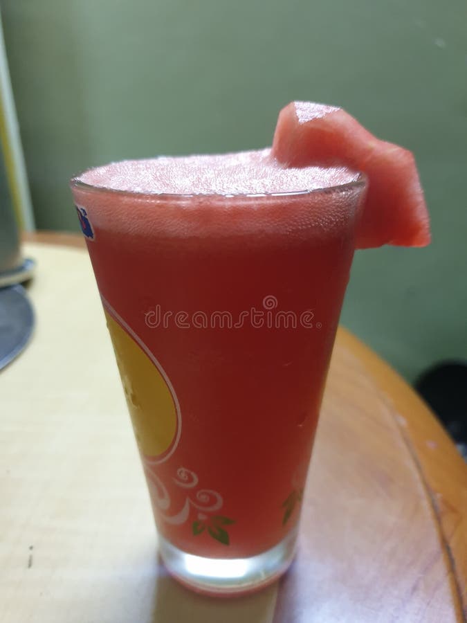 Fresh Watermelon mocktail at home stock photography