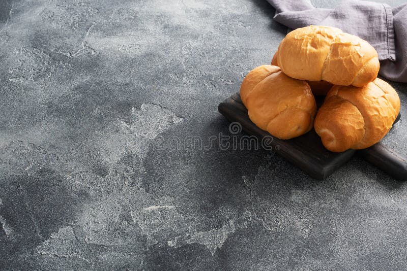 Fresh Wheat Bread Rolls. Rolls for a Hot Dog or Hamburger. Dark