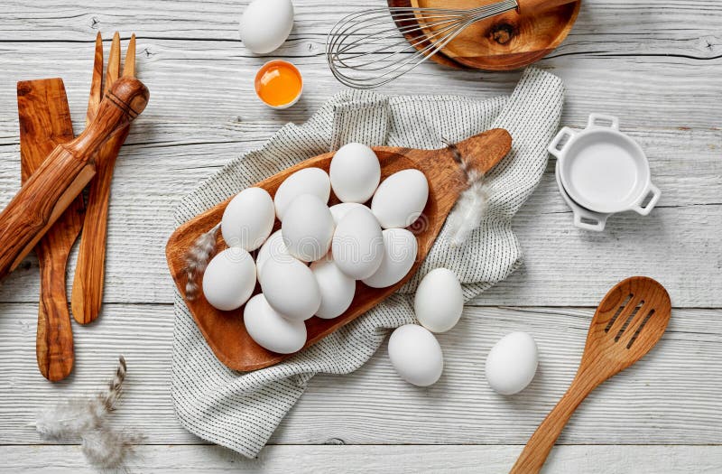 Cooking with fresh eggs stock image. Image of drink 247950231