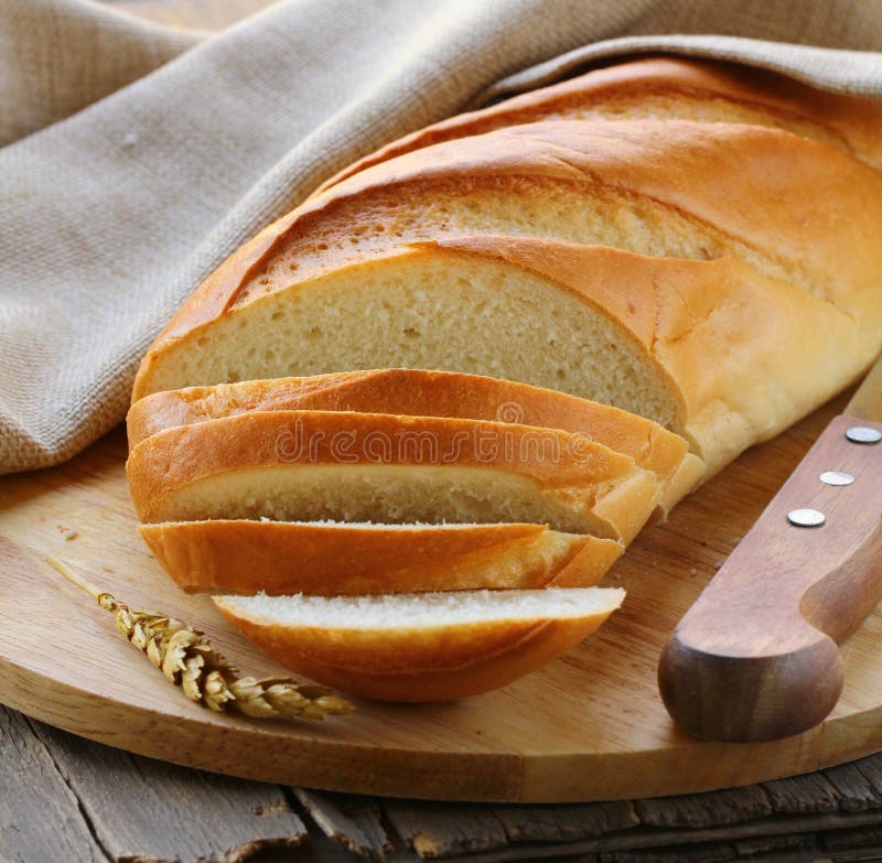 Fresh white loaf of bread stock image. Image of crust 26973443