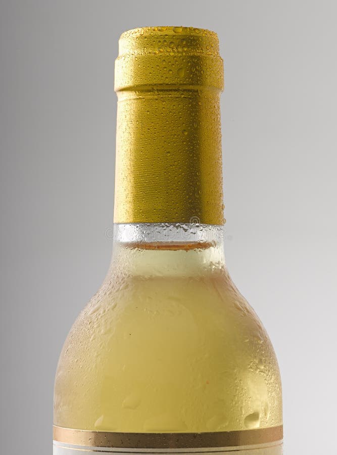 Fresh white wine bottle stock image. Image of taste, black 30175317