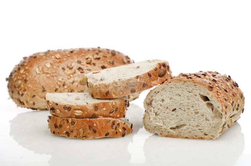 Whole grain roll stock image. Image of bread, close, food 27540815
