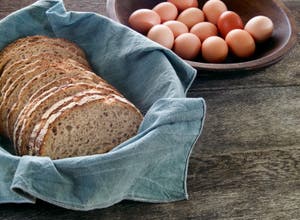 Fresh Whole Wheat Bread And Eggs Stock Photo Image Of Brown Healthy 