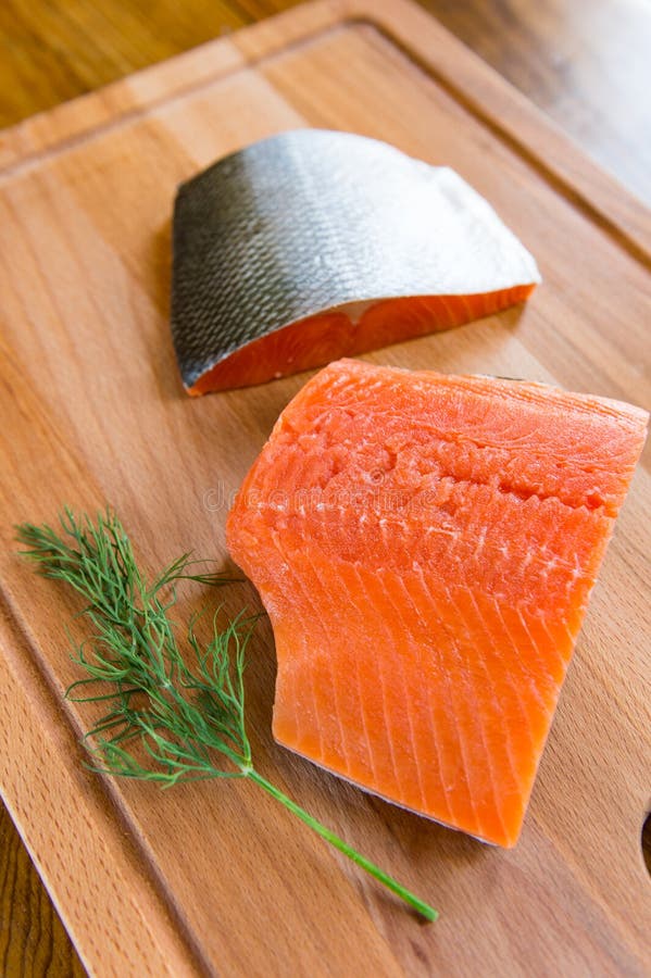 Fresh, Wild Caught Salmon stock image. Image of focus 128393409