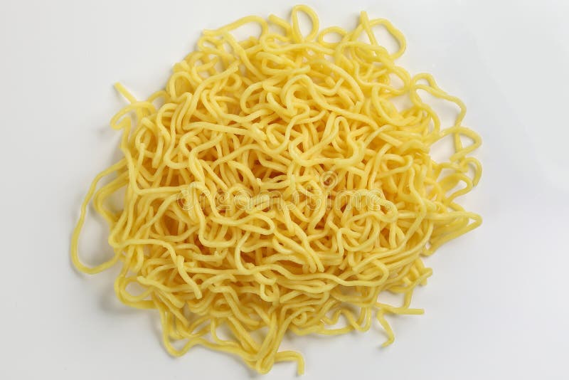 Fresh yellow egg noodle stock photo. Image of gourmet 185359042