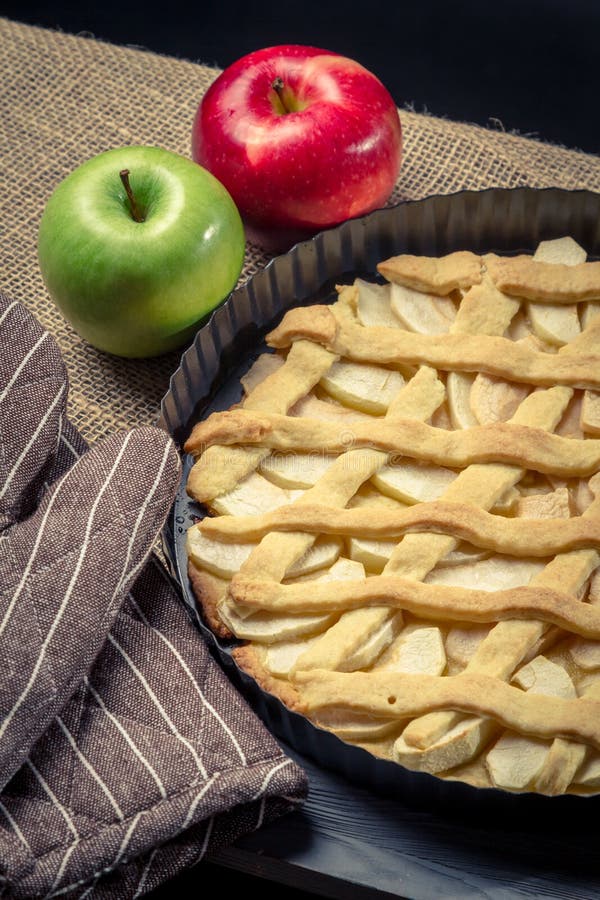 Freshly baked apple pie stock photo. Image of focus, baking 28041552