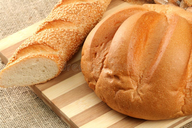 Freshly baked bread stock photography