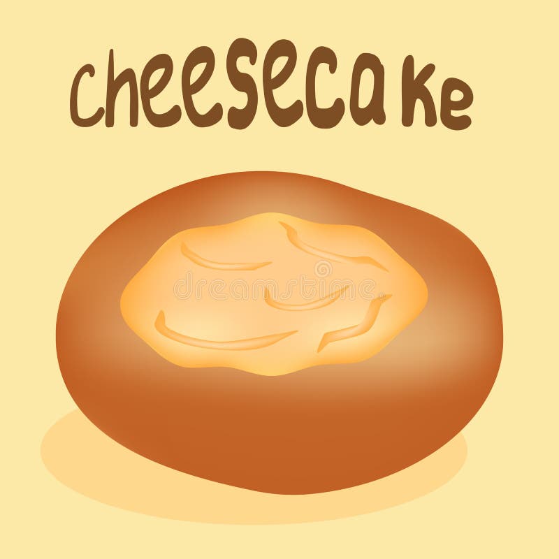 Baked Cheese Tart, Hand Draw Sketch Vector Stock Vector Illustration
