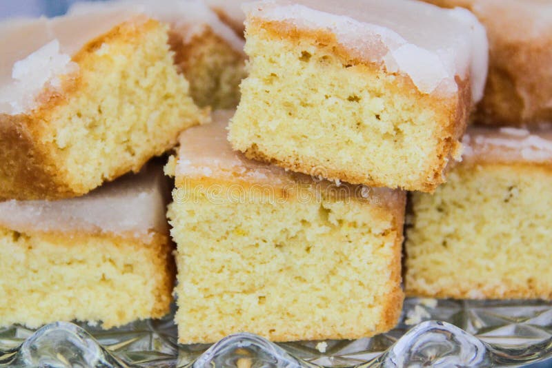 Freshly baked lemon cake