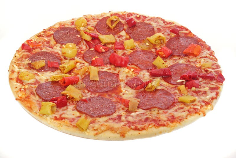 Freshly-baked pizza stock photography