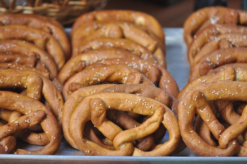 Freshly Baked Pretzels stock photo. Image of baked, baker 24655236