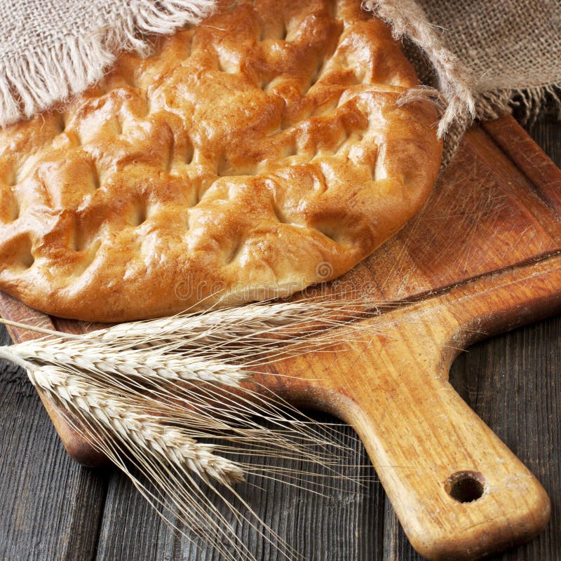 Freshly Baked Traditional Turkish Bread Stock Image Image of fresh, board 44357207