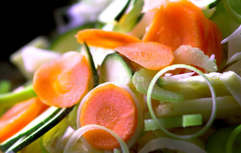 Freshly chopped vegetables for Minestrone Soup