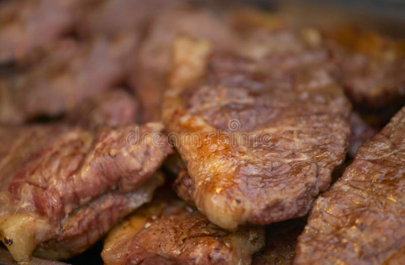 FRESHLY COOKED BEEF STEAKS stock photo. Image of cooking 113483178