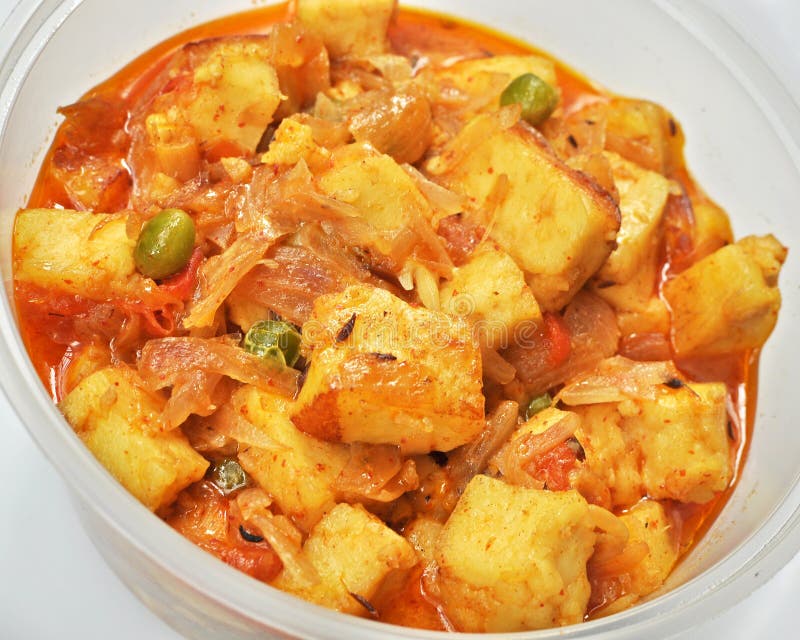 Freshly cooked spicy Paneer