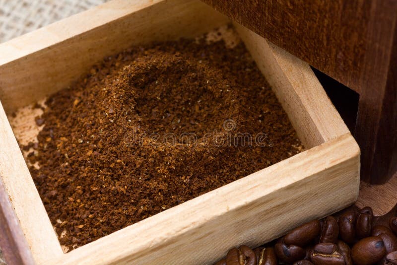 Freshly Ground Coffee and Grinder Stock Image Image of beans, fresh 25108095