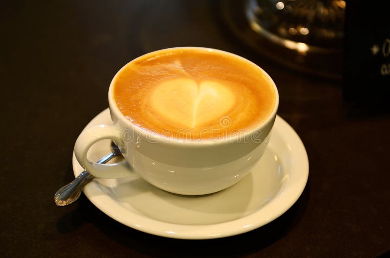 Freshly made espresso coffee stock images