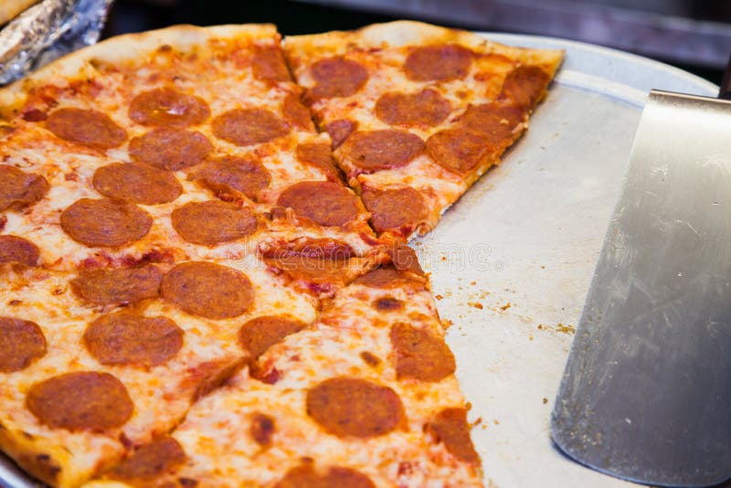 Freshly made pizza stock image