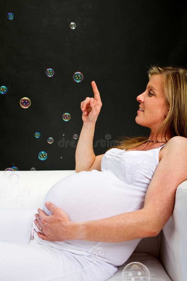 Freshly pregnant with bubbles