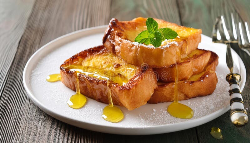 Freshly prepared butter on toast - Generated using AI. stock illustration