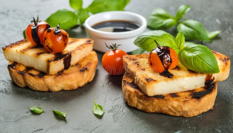 Freshly prepared toast - Generated using AI. stock illustration