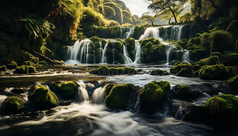 Freshness of Flowing Water in a Tropical Rainforest Generated by AI