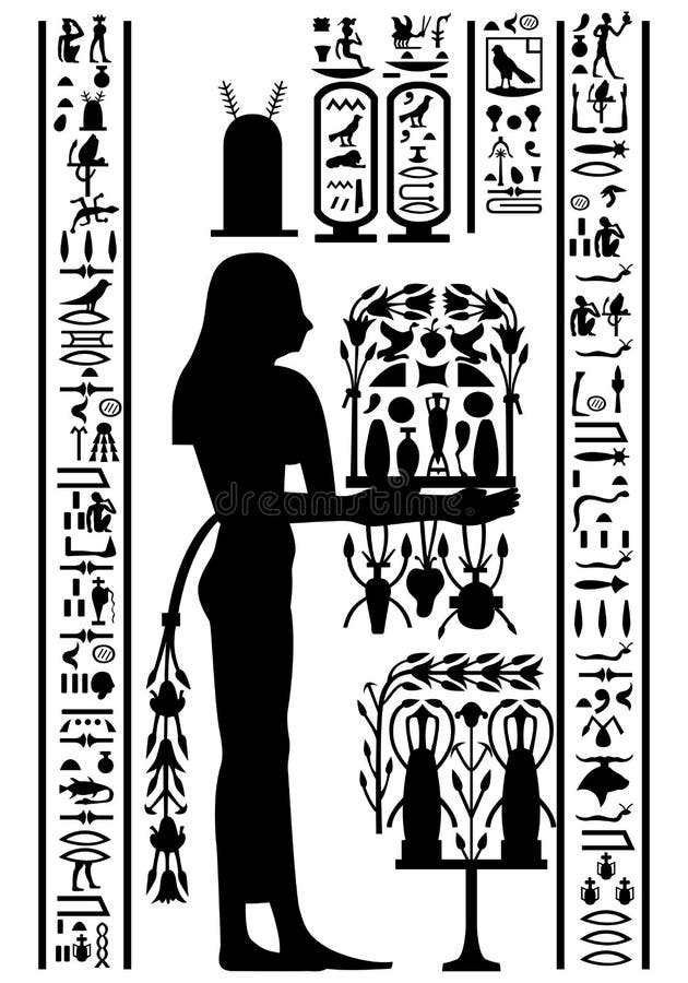 Fresk egipscy hieroglify