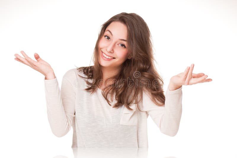 Freundlicher Brunette lizenzfreies stockbild