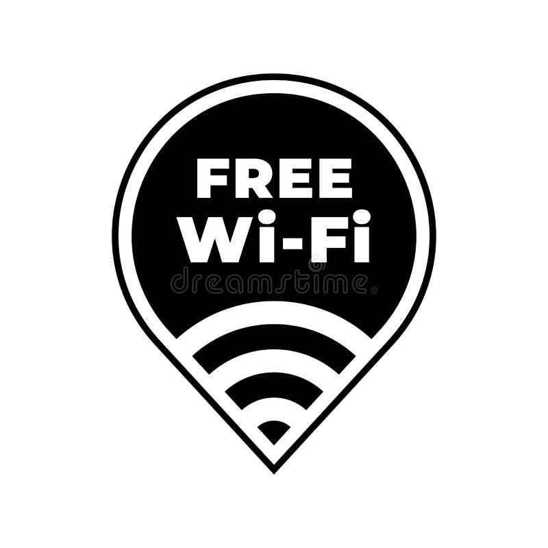 Fri symbol för wifizonvektor Offentlig fri wlan hotspot wi-fi vektor illustrationer Fri symbol för wifizonvektor Offentlig fri wlan hotspot wi-fi vektor illustrationer