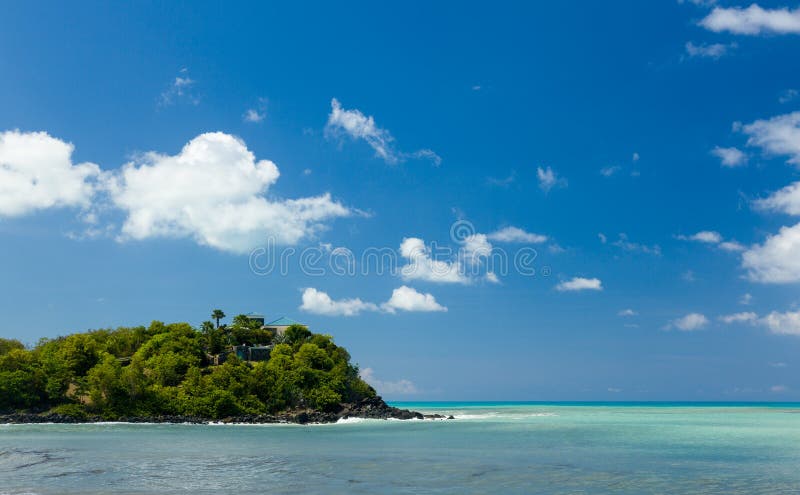 Headland off Friar's or Friars bay off caribbean island of St Martin Maarten. Headland off Friar's or Friars bay off caribbean island of St Martin Maarten