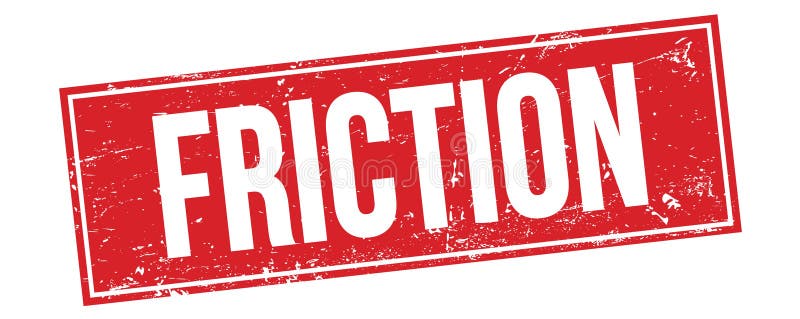 FRICTION text on red grungy rectangle stamp vector illustration