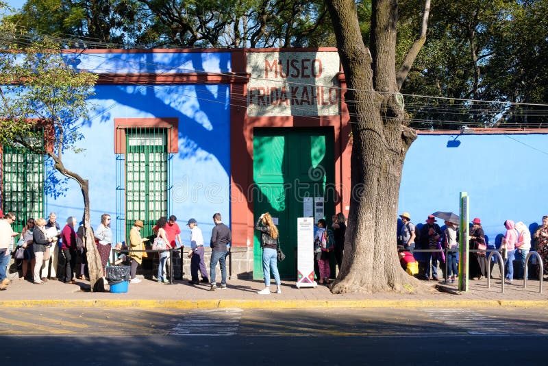 Frida Kahlo Museum in Coyoacan in Mexico-City royalty-vrije stock fotografie Frida Kahlo Museum in Coyoacan in Mexico-City royalty-vrije stock fotografie