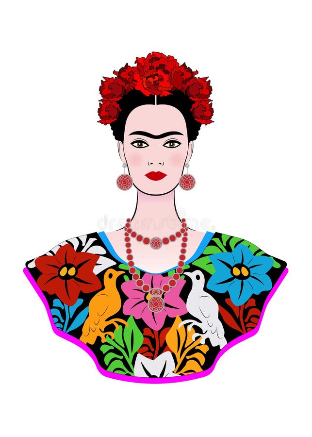 Frida Kahlo colorful flowers Digital Art by Mihaela Pater - Pixels Merch