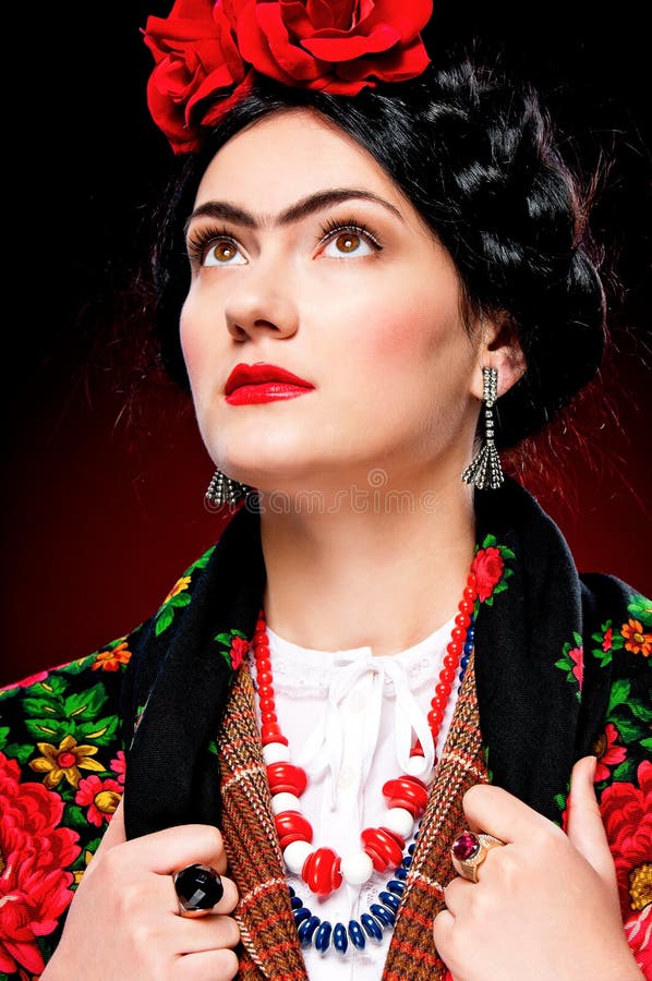 Frida Khalo stock photo. Image of portrait, model, classical - 34598498