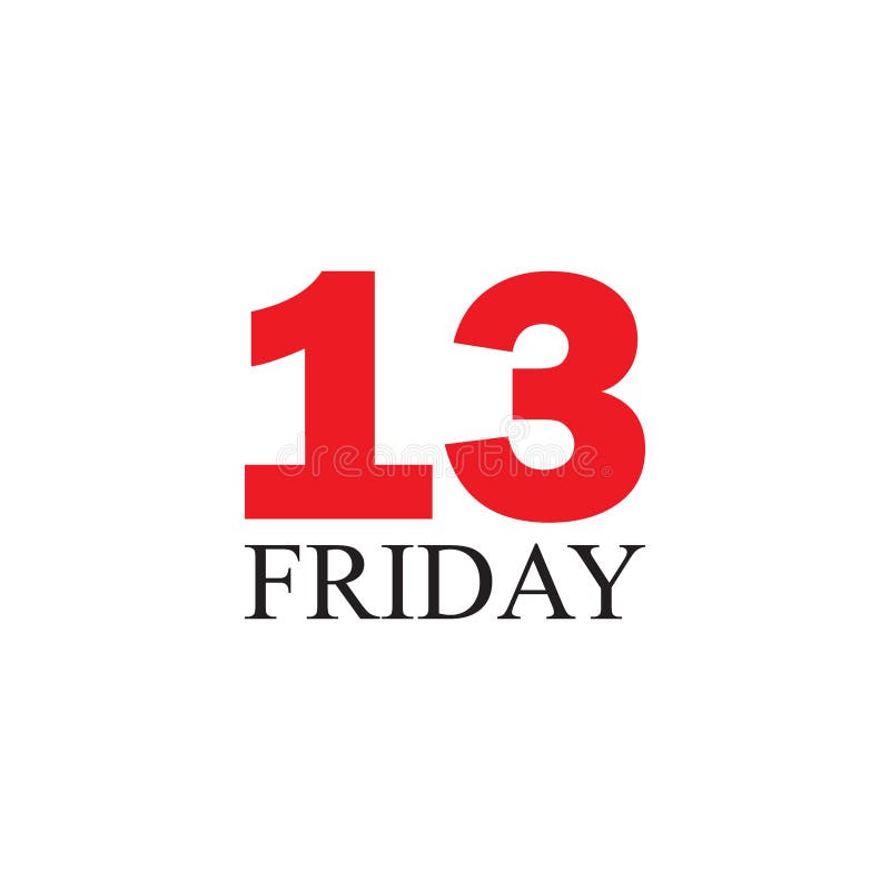 Friday 13 - Calendar Icon. Vector Illustration of Week Day. Stock ...